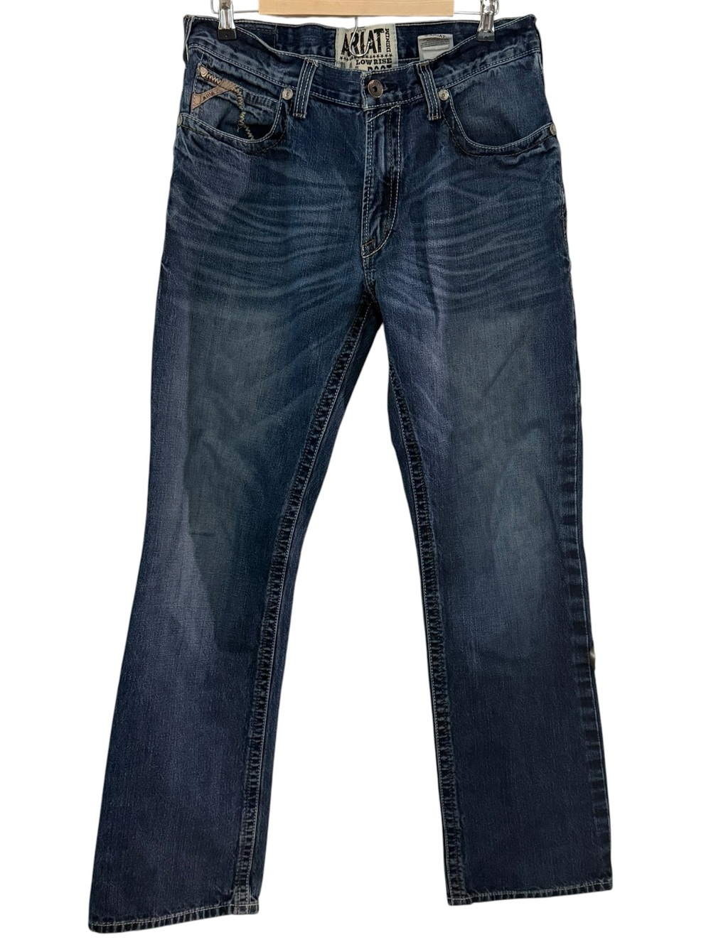 Ariat M4 Low Rise Boot Cut Jeans Men’s 34x36 Blue Denim Western.